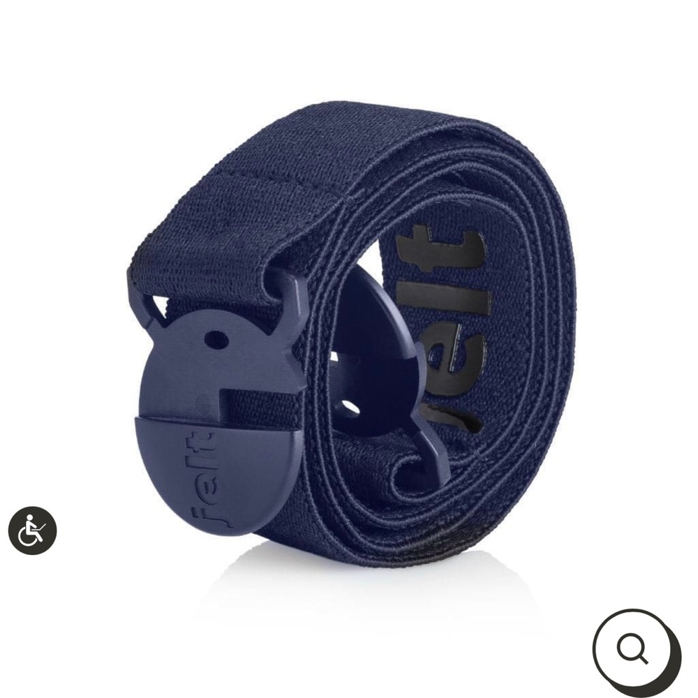 Navy Jelt Flat No Show Belt